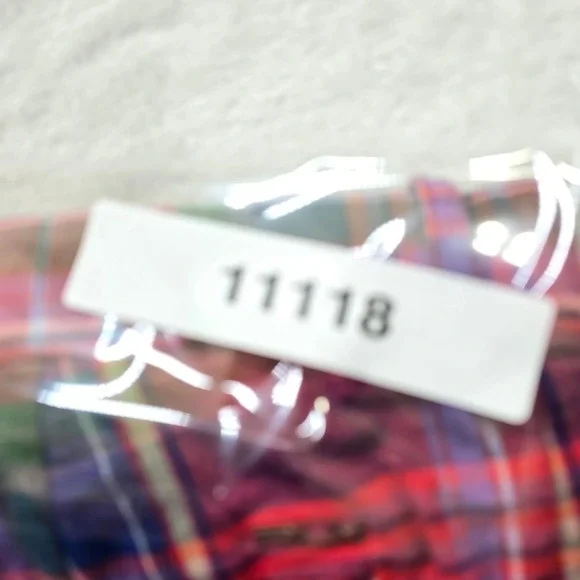 RLX Ralph Lauren Golf Shorts Mens 34 Red Multi Plaid Cotton Blend Performance - Picture 8 of 8